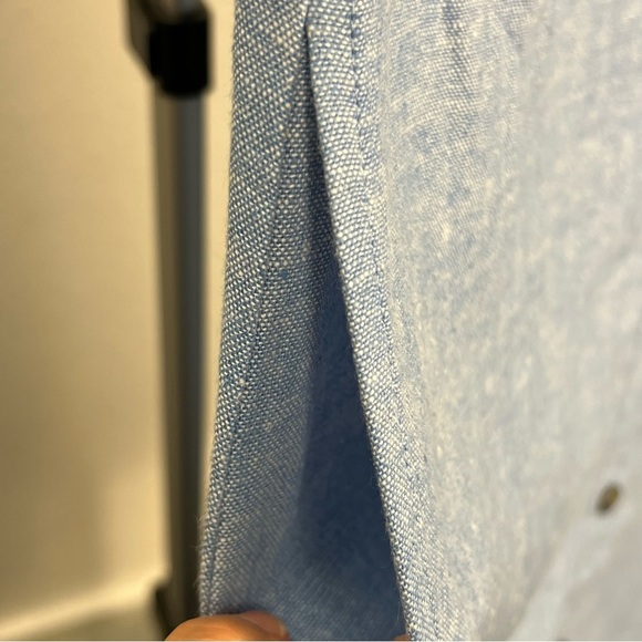 Susan Graver Women’s Linen Blend Blue Button Down Shirt Dress Size XXS - Picture 3 of 9